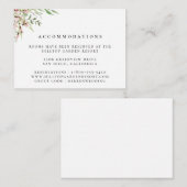 ワイルドフラワーエレガントの結婚宿泊 エンクロージャーカード (正面/裏面)