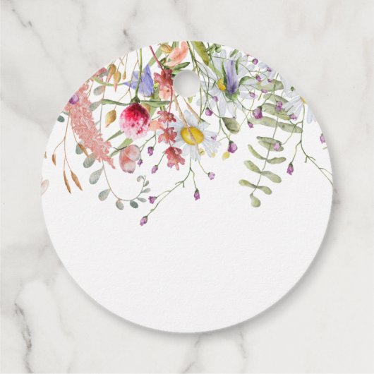 ワイルドフラワーエレガントの赤ちゃんシャワーありがとう フェイバータグ (裏面)