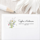 ワイルドフラワーエレガントの赤ちゃんシャワーアドレス ラベル (インサイチュ)