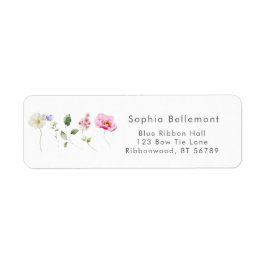 ワイルドフラワーエレガントの赤ちゃんシャワー差出人住所 ラベル