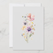 ワイルドフラワーエレガントの赤ちゃんシャワー 招待状 (裏面)