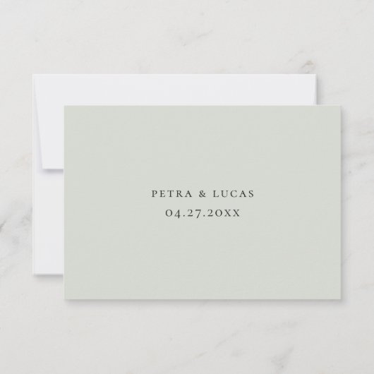 ワイルドフラワーエレガントの食べ結婚物アレルギーRSVPカード 出欠カード (裏面)