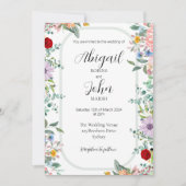 ワイルドフラワーエレガントウェディング招待状 招待状 (正面)