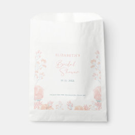 ワイルドフラワーエレガントウォーターのカラーブライダルシャワー フェイバーバッグ