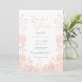 ワイルドフラワーエレガントウォーターのカラーブライダルシャワー 招待状 (スタンド正面)