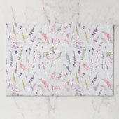 ワイルドフラワーエレガントウォーターのカラー紙ランチョンマット ペーパーパッド (正面)