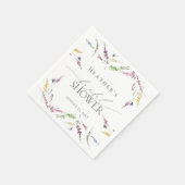 ワイルドフラワーエレガントウォーター色フローラブライダルシャワー スタンダードカクテルナプキン (角)