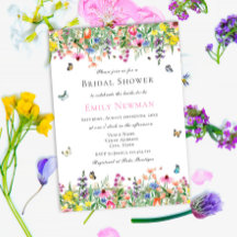 ワイルドフラワーエレガントウォーター色フローラブライダルシャワー