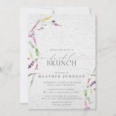 ワイルドフラワーエレガントウォーター色フローラブライダルブランチ 招待状 (正面)