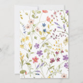 ワイルドフラワーエレガントオーバーレイブライダルシャワー 招待状 (裏面)