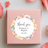 ワイルドフラワーエレガントカスタムウェディング ラウンドシール