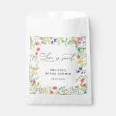 ワイルドフラワーエレガントカラフルのブライダルシャワー フェイバーバッグ (正面)