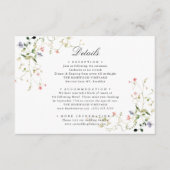 ワイルドフラワーエレガントガモダンーデンフローラ結婚ズ エンクロージャーカード (正面)