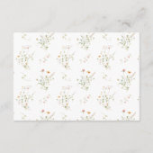 ワイルドフラワーエレガントガモダンーデンフローラ結婚ズ エンクロージャーカード (裏面)