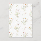 ワイルドフラワーエレガントガモダンーデンフローラ結婚ズ エンクロージャーカード (裏面)