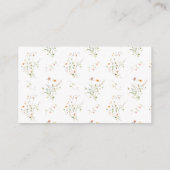 ワイルドフラワーエレガントガモダンーデンフローラ結婚ズ エンクロージャーカード (裏面)