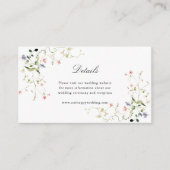 ワイルドフラワーエレガントガモダンーデンフローラ結婚ズ エンクロージャーカード (正面)