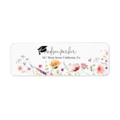 ワイルドフラワーエレガントガーデン卒業生の帰り住所 ラベル (正面)