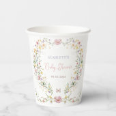ワイルドフラワーエレガントガーデン赤ちゃんシャワーの好意 紙コップ (裏面)