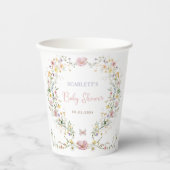 ワイルドフラワーエレガントガーデン赤ちゃんシャワーの好意 紙コップ (正面)