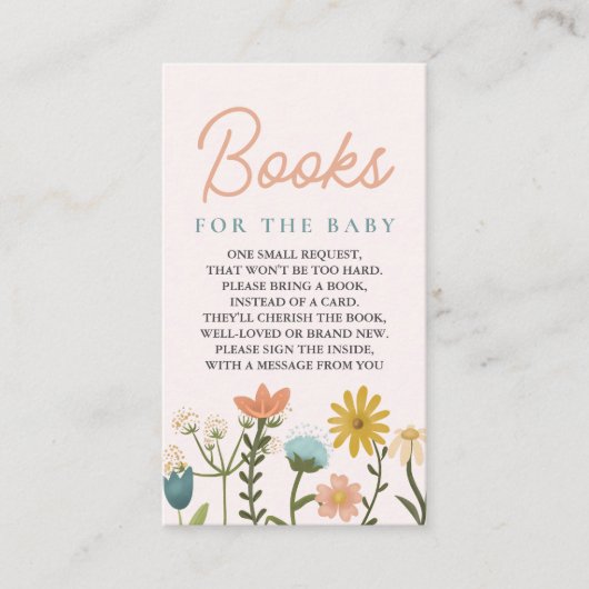 ワイルドフラワーエレガントガールズブックベビー エンクロージャーカード (正面)