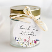 ワイルドフラワーエレガントクリームベビーシャワーありがとう フェイバータグ