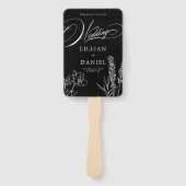 ワイルドフラワーエレガントゴシック結婚式 プログラム ハンドファン (正面)