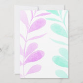 ワイルドフラワーエレガントゴールデンブライダルシャワー招待 招待状 (裏面)