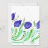 ワイルドフラワーエレガントゴールデンブライダルシャワー招待 招待状 (裏面)