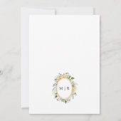 ワイルドフラワーエレガントズのヴィンテージ結婚式の日付を保存 招待状 (裏面)