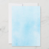 ワイルドフラワーエレガントズダスティブルー結婚式招待状 招待状 (裏面)