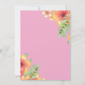 ワイルドフラワーエレガントズピンクボホフローラブライダルシャワー 招待状 (裏面)