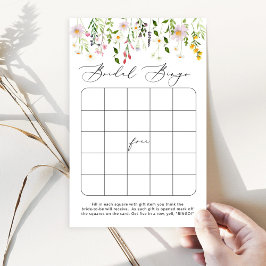 ワイルドフラワーエレガントズブライダルシャワービンゴゲーム