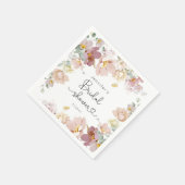 ワイルドフラワーエレガントズブライダルシャワー スタンダードカクテルナプキン (角)