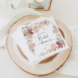 ワイルドフラワーエレガントズブライダルシャワー スタンダードカクテルナプキン