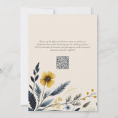 ワイルドフラワーエレガントズベージュ婚約パーティ 招待状 (裏面)