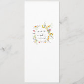 ワイルドフラワーエレガントズメニュモノグラムのーカード背面 メニュー (裏面)