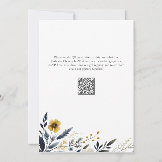 ワイルドフラワーエレガントズ婚約パーティ 招待状 (裏面)