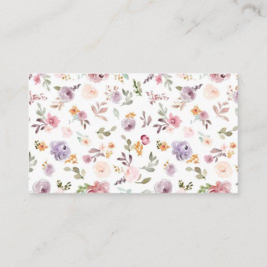 ワイルドフラワーエレガントズ日付ナイトアイディア エンクロージャーカード (裏面)