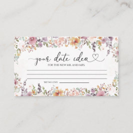 ワイルドフラワーエレガントズ日付ナイトアイディア エンクロージャーカード