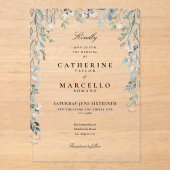 ワイルドフラワーエレガントズ水彩フローラ結婚ズ アクリル招待状 (正面)