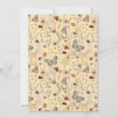 ワイルドフラワーエレガントズ水彩フローラ&バターフィー セーブザデート (裏面)