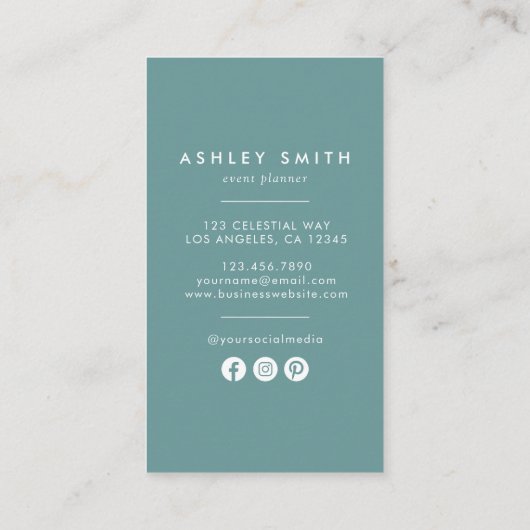 ワイルドフラワーエレガントソーシャルメディア 名刺 (裏面)