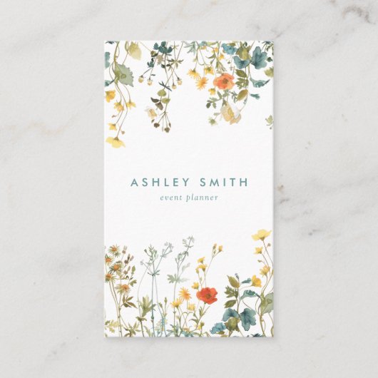 ワイルドフラワーエレガントソーシャルメディア 名刺 (正面)