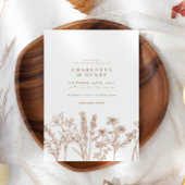 ワイルドフラワーエレガントテラコッタリハーサルディナー 招待状