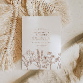 ワイルドフラワーエレガントテラコッタリハーサルディナー 招待状