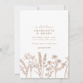 ワイルドフラワーエレガントテラコッタリハーサルディナー 招待状 (正面)