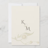 ワイルドフラワーエレガントデイジーボホ結婚ズ 招待状 (裏面)