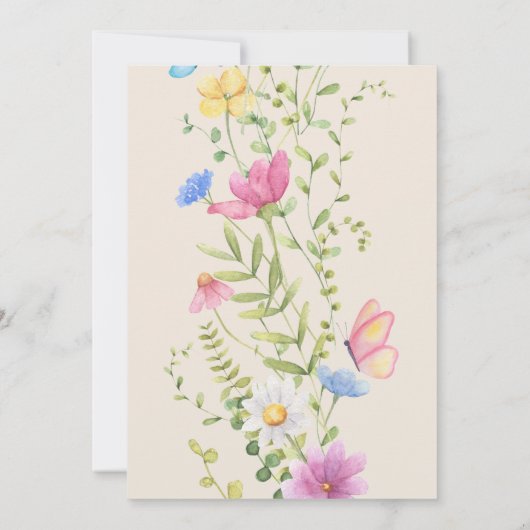 ワイルドフラワーエレガントバタフライガーデンイースターブランチ 招待状 (裏面)