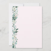 ワイルドフラワーエレガントピンクサプライズ50誕生日 招待状 (裏面)